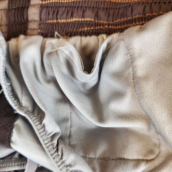 Nike Brown Striped Lined Running Shorts Size medium - Picture 5 of 6